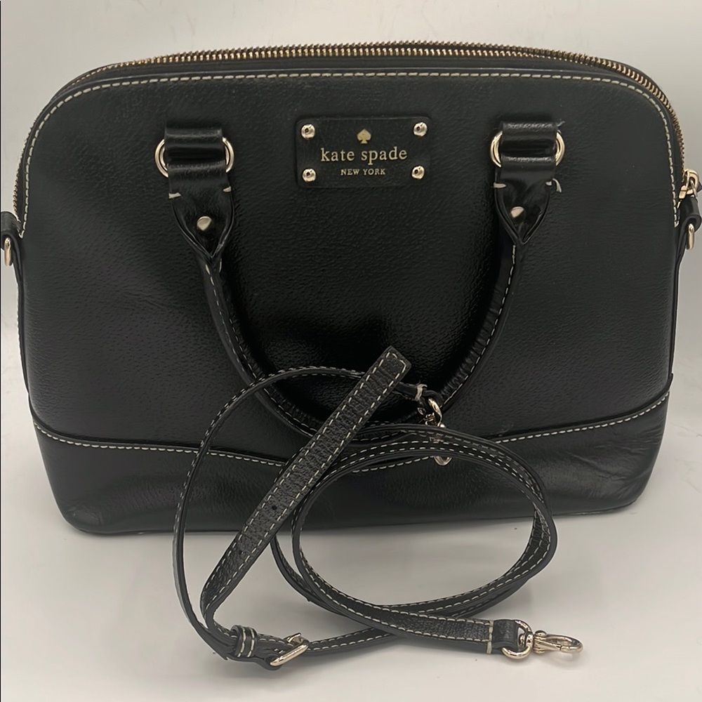 Kate Spade Black Satchel with Dome Shape